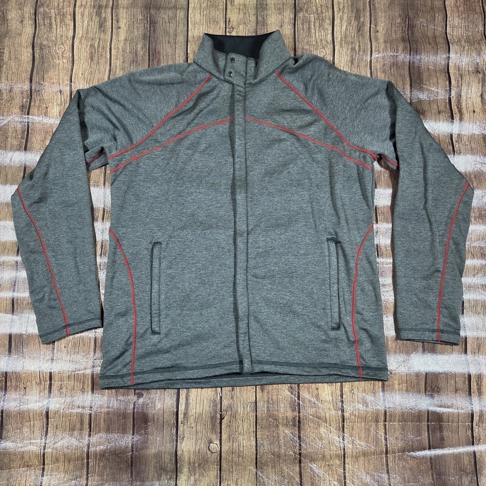REI Powerflyte Full Zip Jacket Mens XL Gray Gorpcore Techwear Athleisure